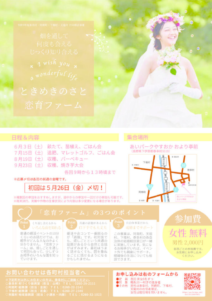 【第1回】ときめきのさと恋育ファームのチラシ