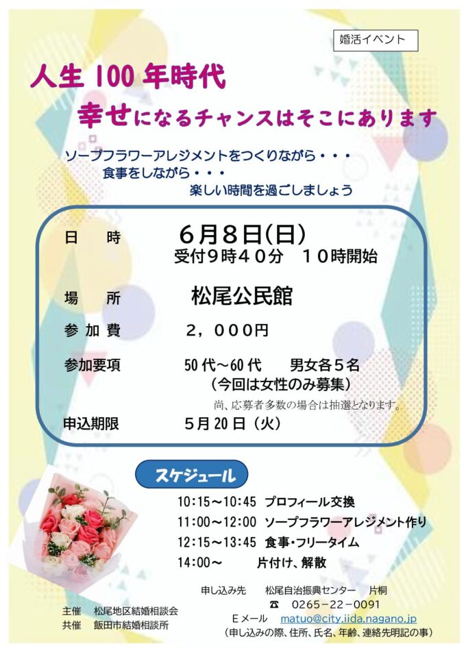 人生100年時代　幸せになるチャンスはそこにあります