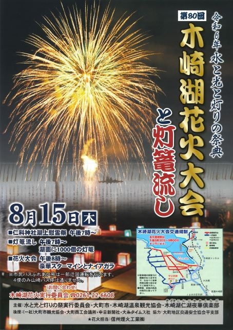 第81回木崎湖花火大会と灯篭流し