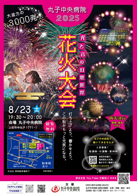 丸子中央病院 花火大会2025