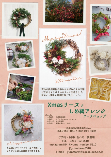 夢農場クリスマスリース作り