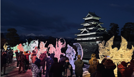 国宝松本城氷彫フェスティバル